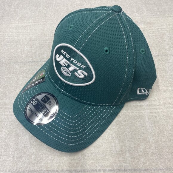 New York Jets Cap New Era NFL 100 Fitted S/M Hat Embroidered Logo Football - Picture 3 of 16